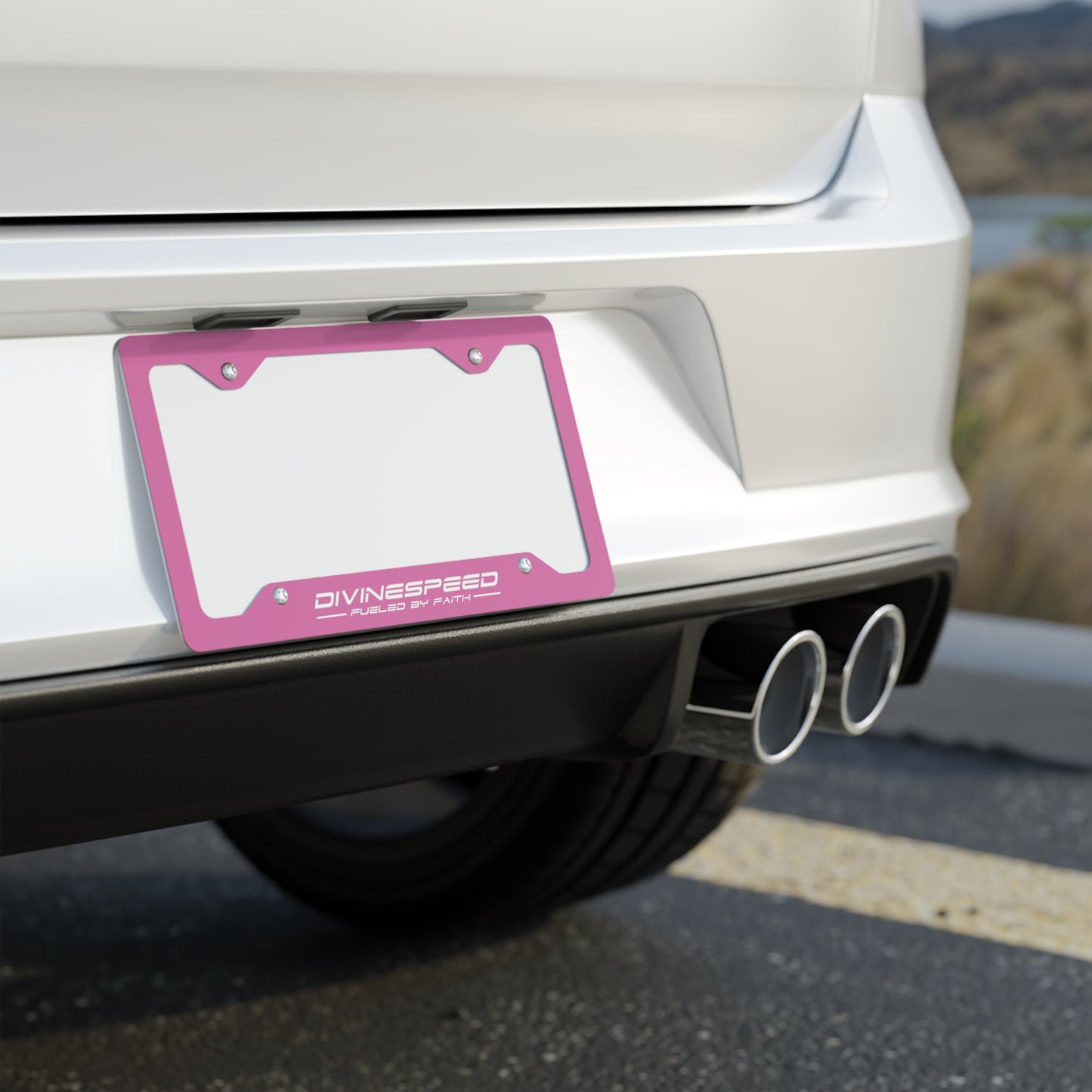 Divine Speed License Plate Frame - Pink