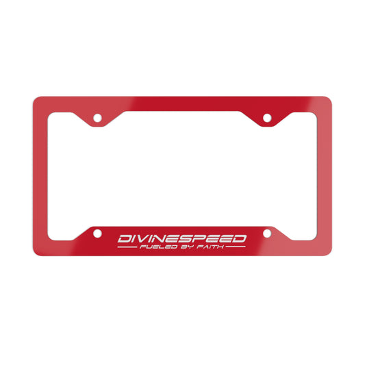 Divine Speed License Plate Frame - Red