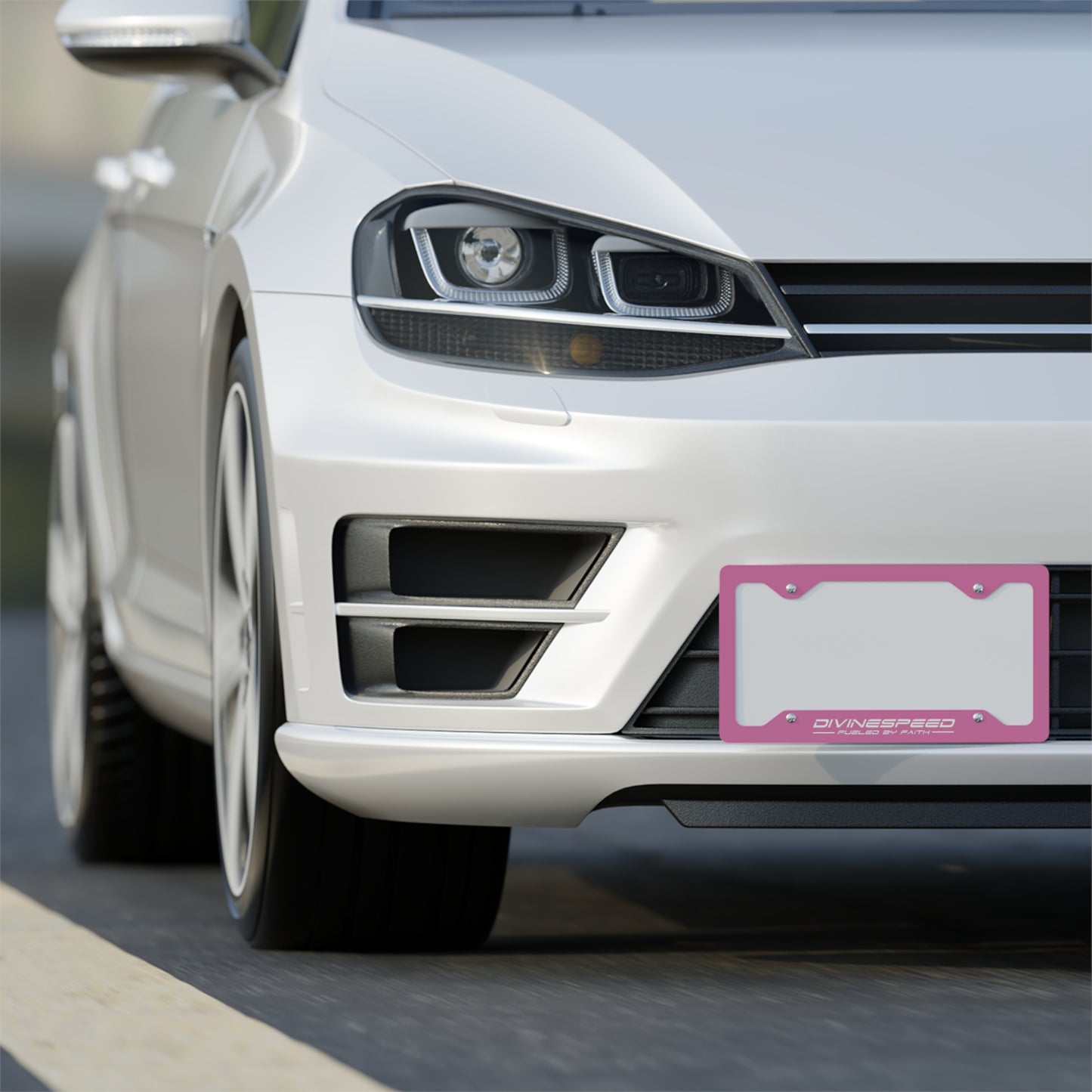 Divine Speed License Plate Frame - Pink