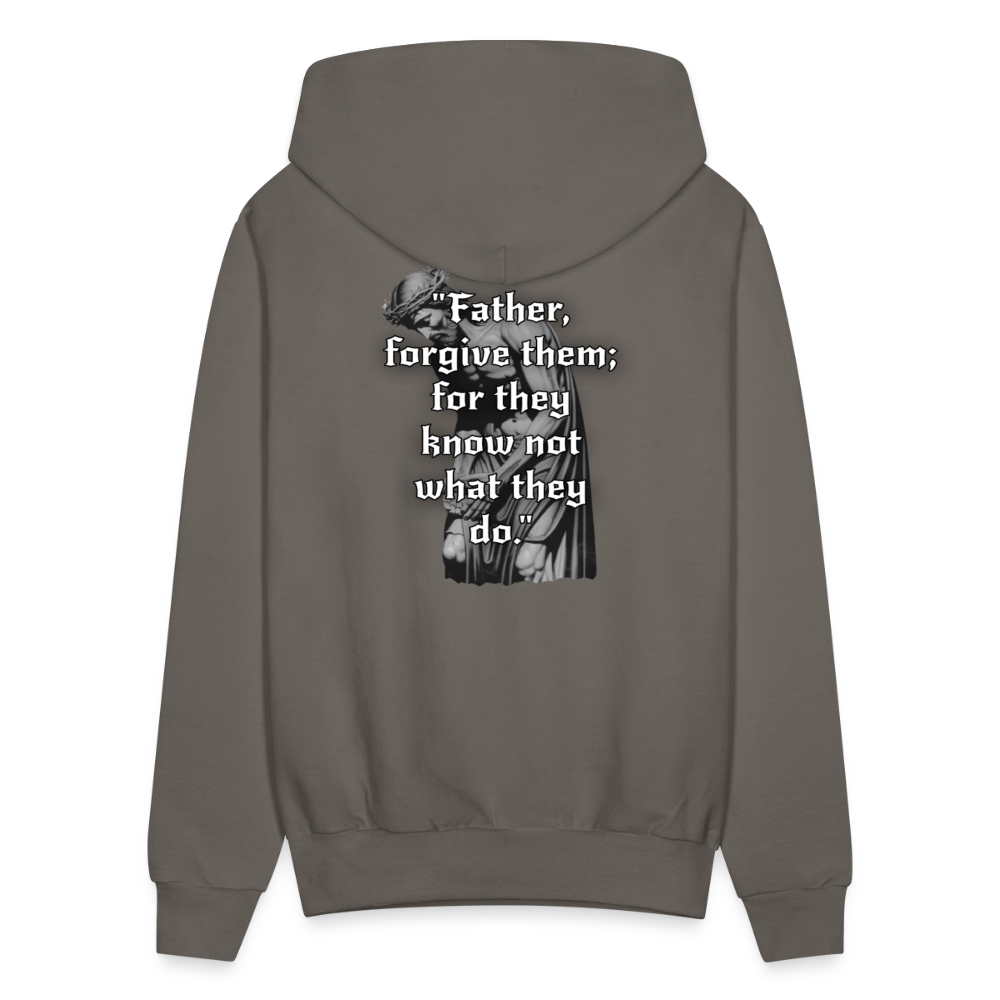 Divine Speed, Father Forgive Them Hoodie - asphalt gray