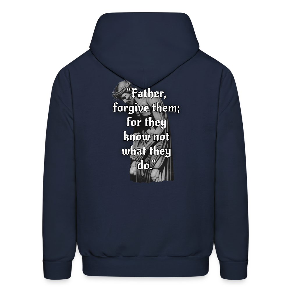 Divine Speed, Father Forgive Them Hoodie - navy