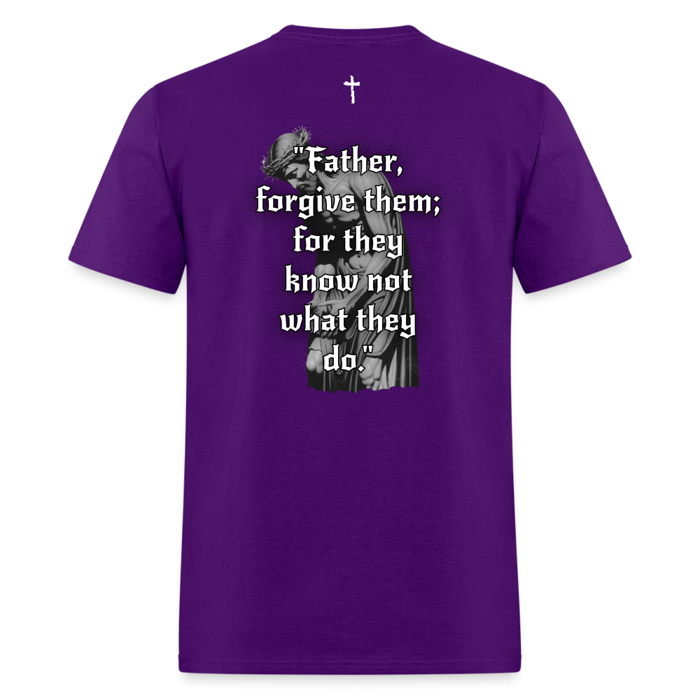 Father Forgive Them T-Shirt - purple