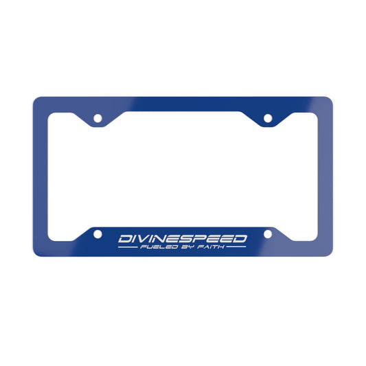 Divine Speed License Plate Frame - Blue