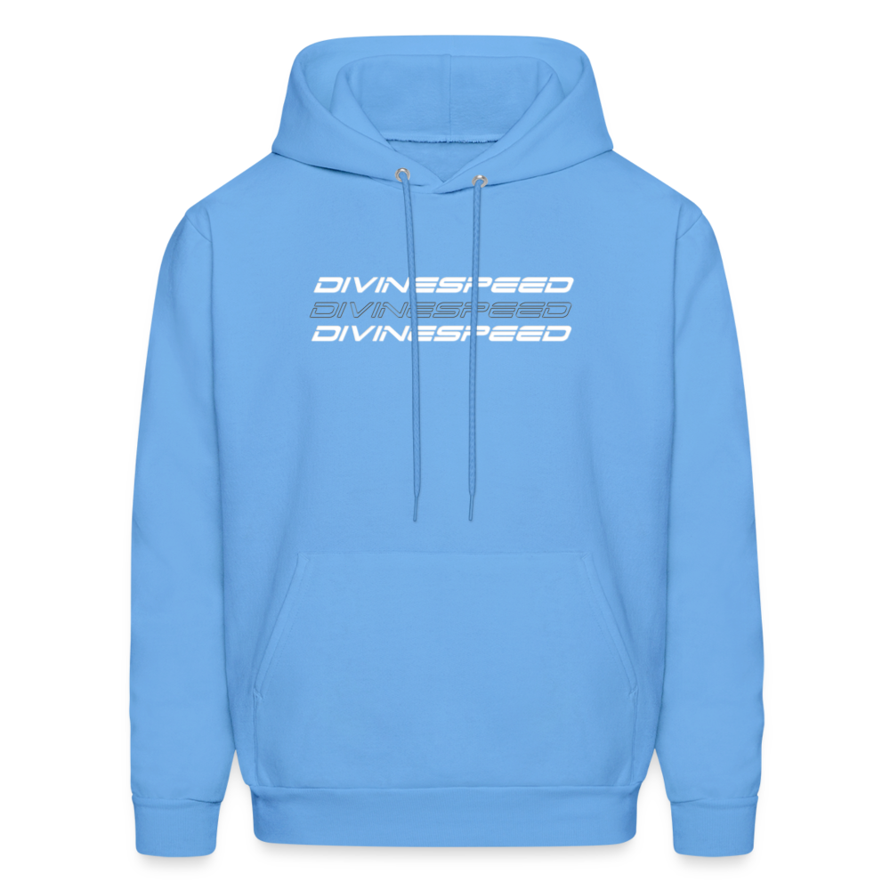 Divine Speed, Cross Hoodie - carolina blue