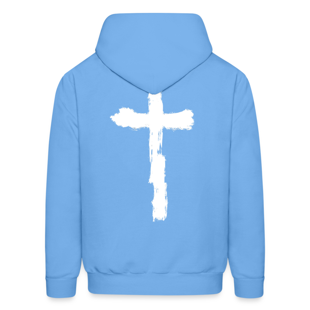 Divine Speed, Cross Hoodie - carolina blue